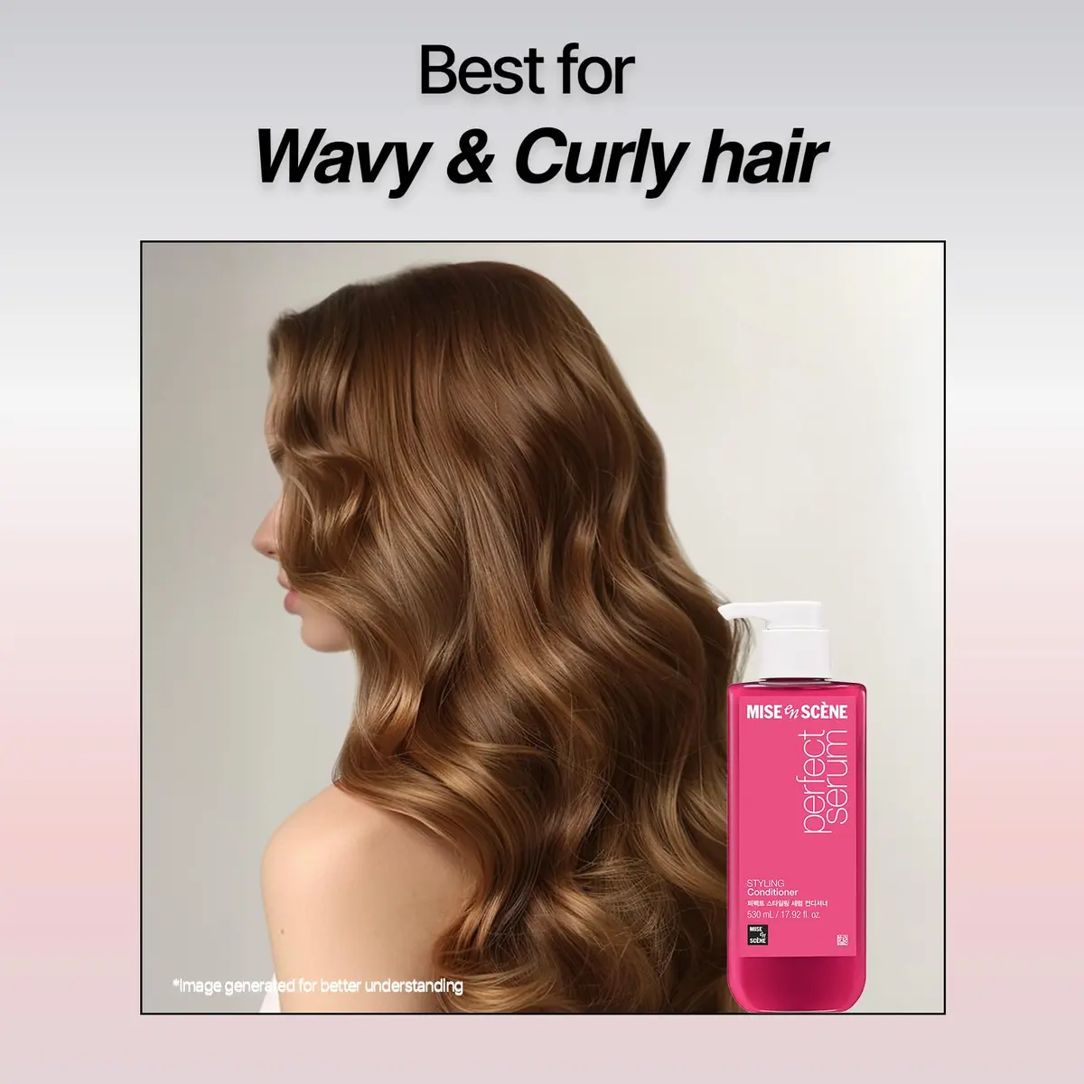 Mise En Scene Perfect Serum Styling Conditioner 530ml | Floral Scent, Heat & Style Memory - view 3