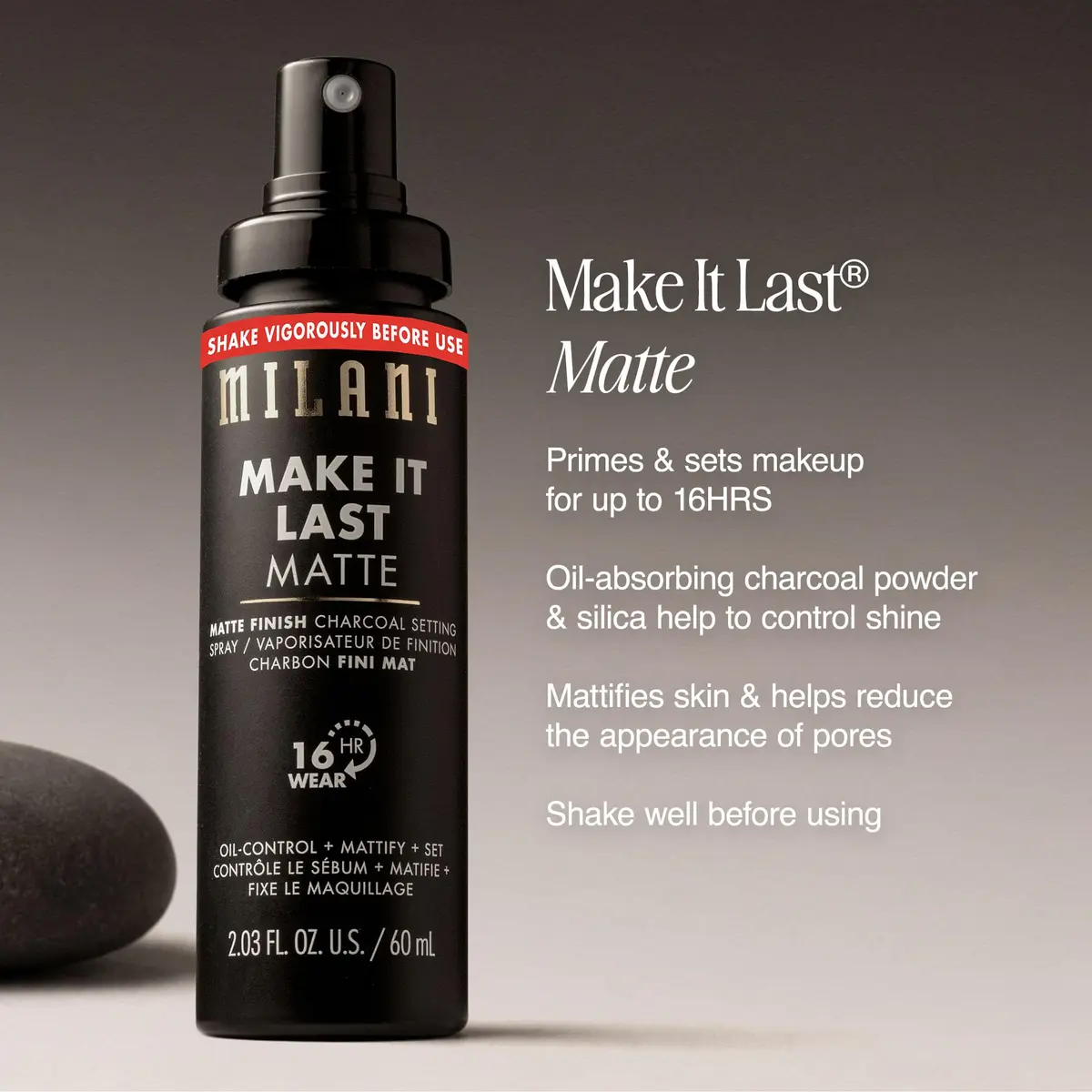 Milani Make It Last Matte Setting Spray for Makeup 2-Pack | Oil Absorbing, 2.03 Fl Oz (60ml) Each, Up to 16 Hours Matte Finish - view 3