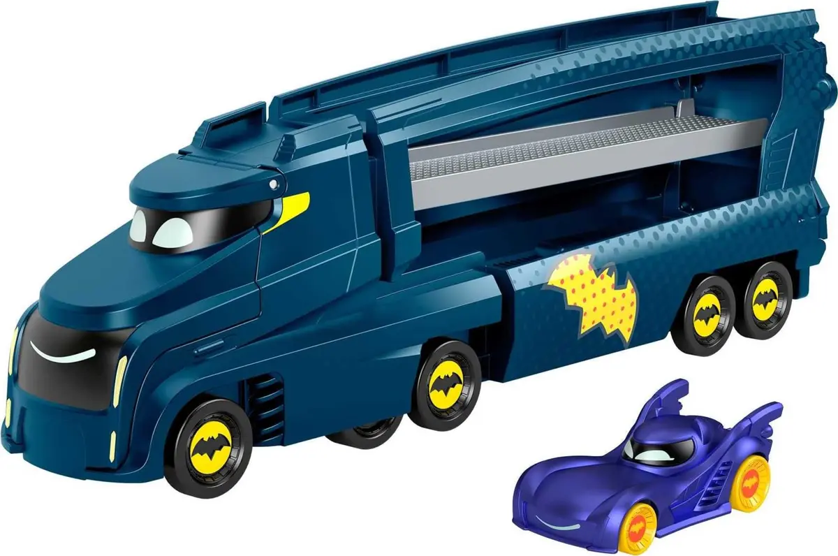 Fisher-Price Batwheels Bat-Big Rig Toy Hauler & Car | 1:55 Scale Diecast Vehicle, Ages 3+ - main product image