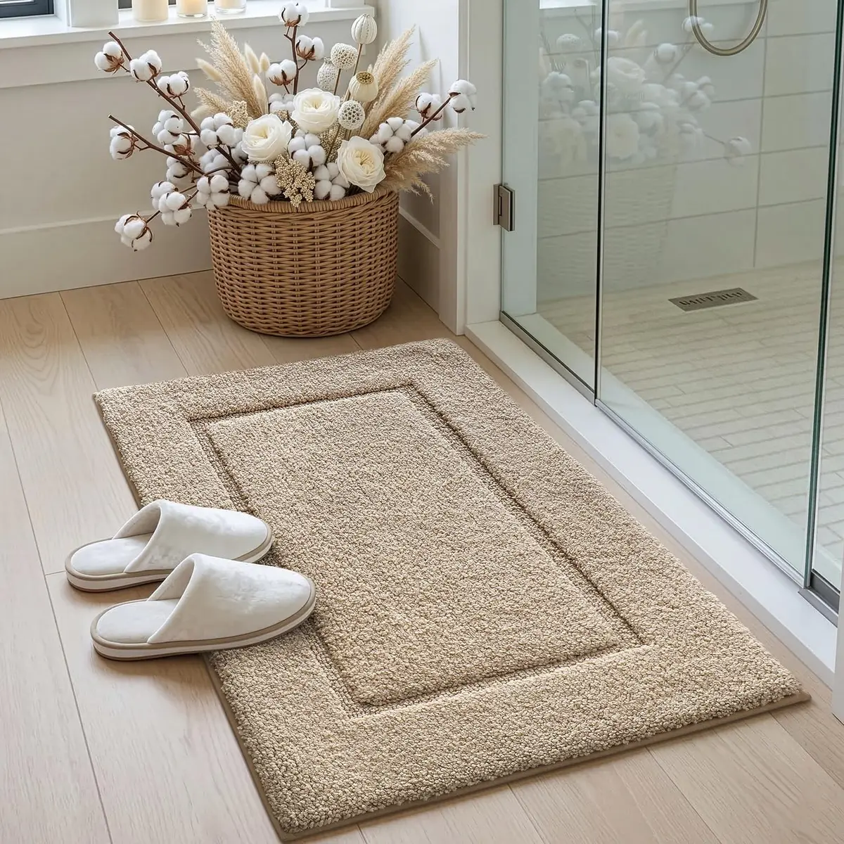 DEXI Plush Microfiber Bath Mat 91cm x 61cm (36"x24") | Soft Absorbent Non-Slip Bathroom Rug for India - view 4