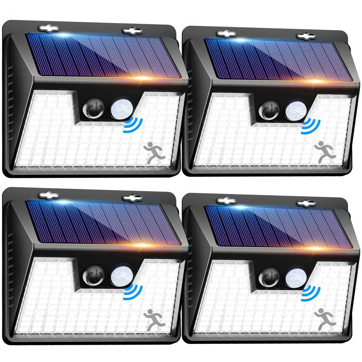 Peasur Solar Lights Outdoor Waterproof 4 Pack | 140LED Motion Sensor Security Lights for Patio & Fence - main product image