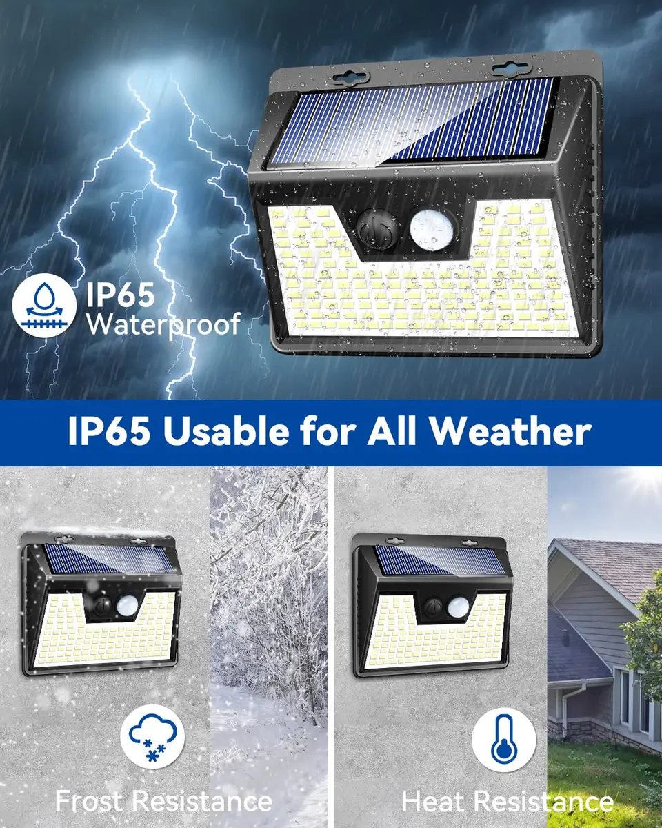 Peasur Solar Lights Outdoor Waterproof 4 Pack | 140LED Motion Sensor Security Lights for Patio & Fence - view 7