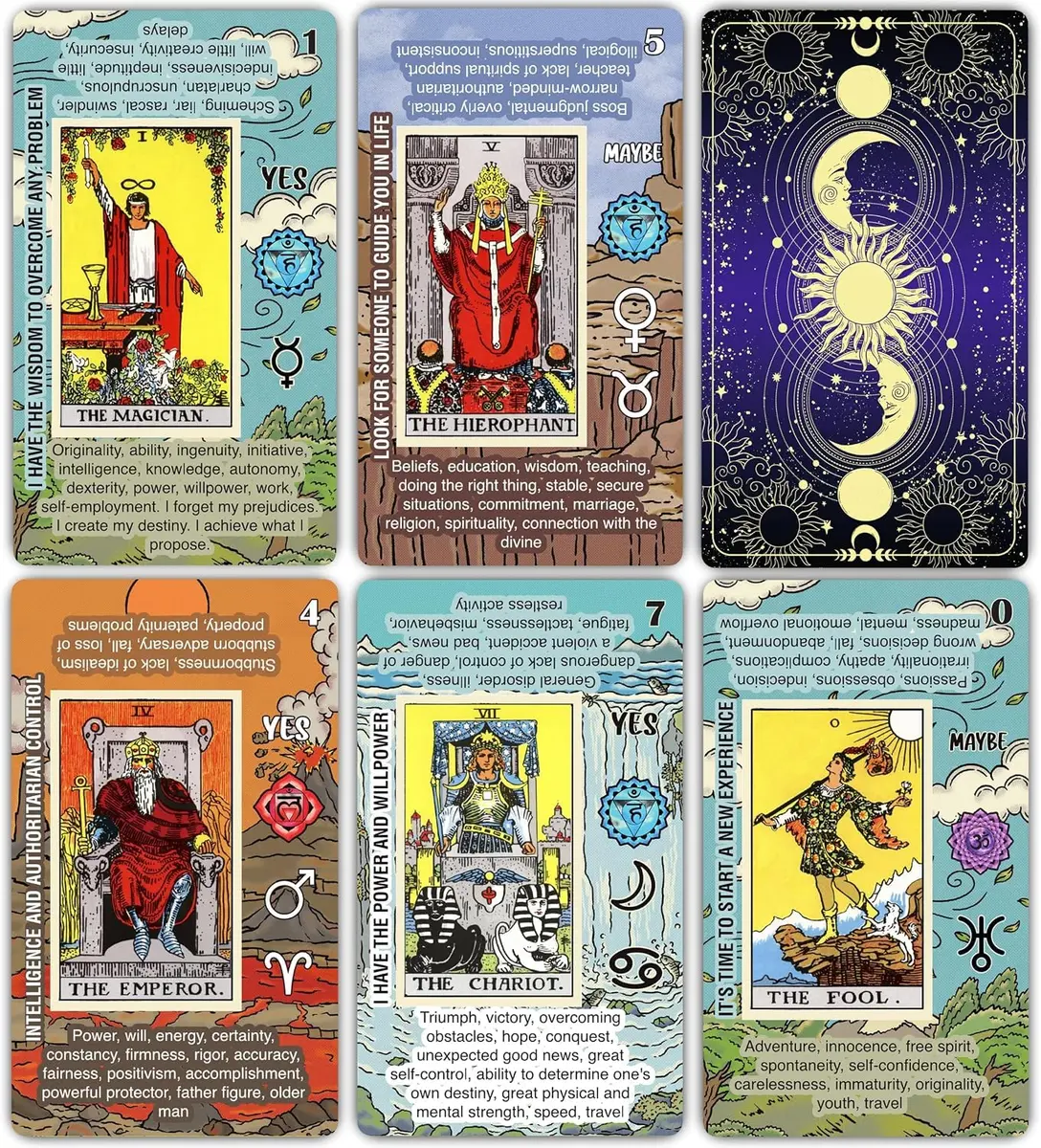 TAROTIKA Tarot Cards for Beginners with Meanings on Them, Full 78-Card Deck | Classic Tarot Imagery & Practice - main product image