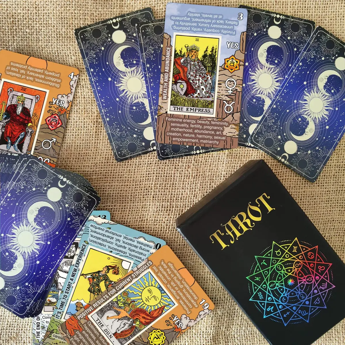 TAROTIKA Tarot Cards for Beginners with Meanings on Them, Full 78-Card Deck | Classic Tarot Imagery & Practice - view 7