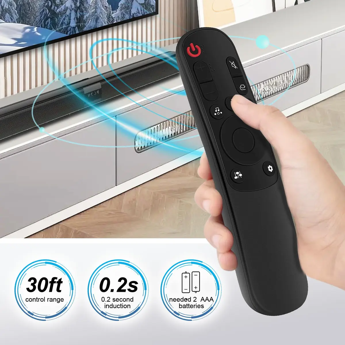 Beyution Remote Control Replacement Fit for LG Sound Bar | Infrared, 10 M Distance, ABS Plastic, Easy Setup - view 2
