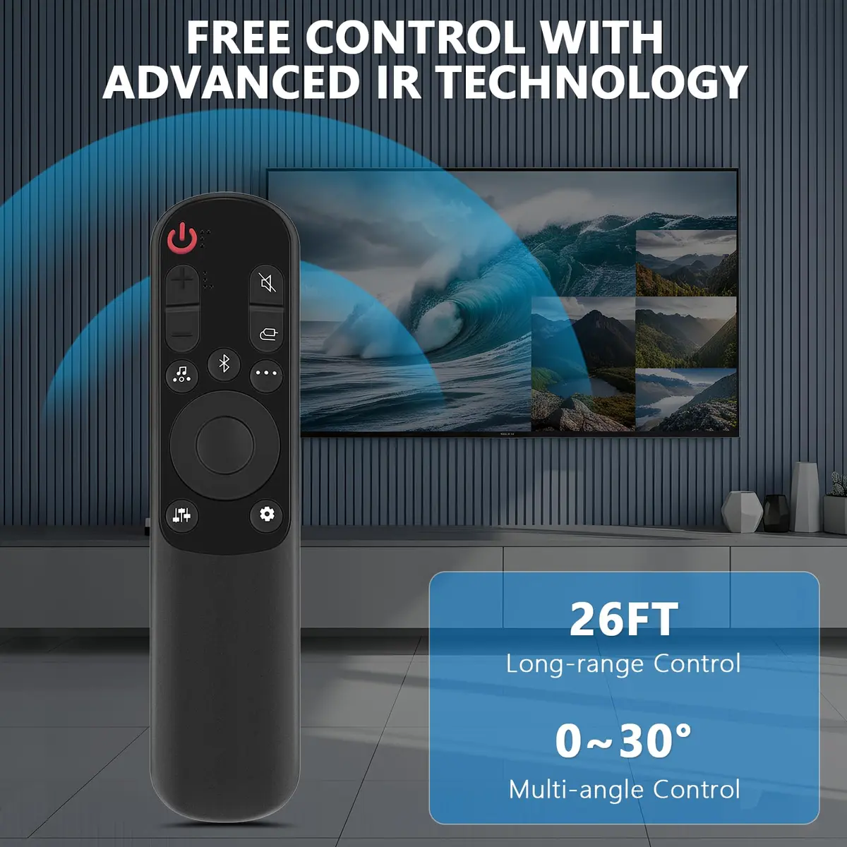 Beyution Remote Control Replacement Fit for LG Sound Bar | Infrared, 10 M Distance, ABS Plastic, Easy Setup - view 3
