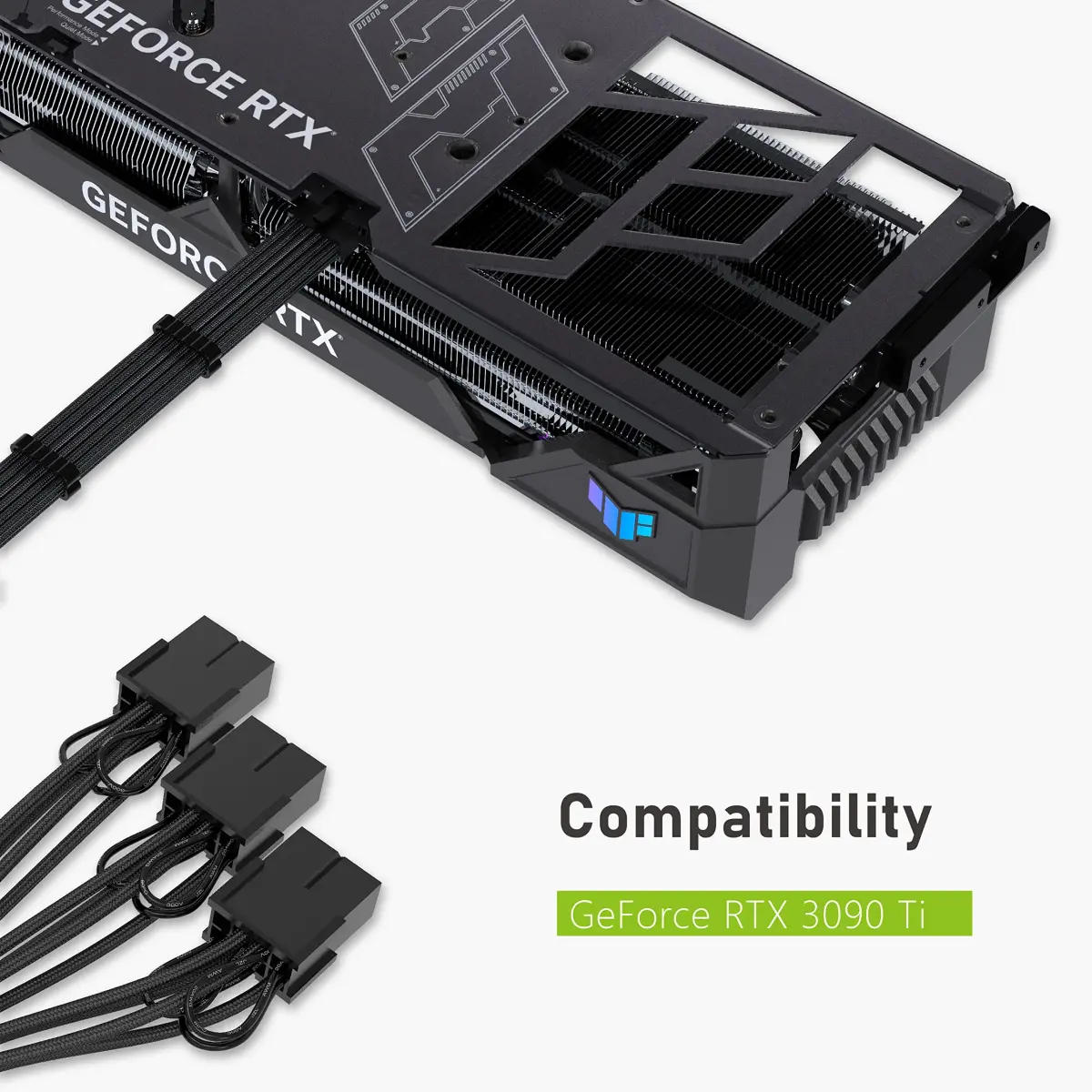 EZDIY-FAB Black 30.48 cm (1 ft) 12VHPWR PCIe 5.0 GPU Extension Cable | Stable Power for RTX 40 Series - view 7