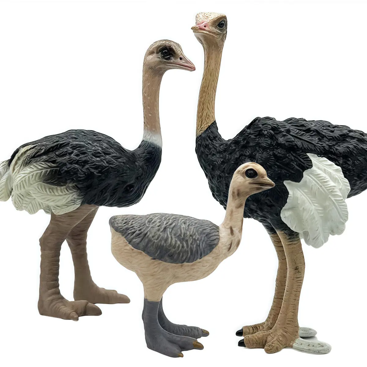 Gemini&Genius Ostrich Action Figure Toys, Jungle Animal Playset 7.6cm (3 Inch) | ASTM-Tested Non-Toxic ABS Plastic - main product image