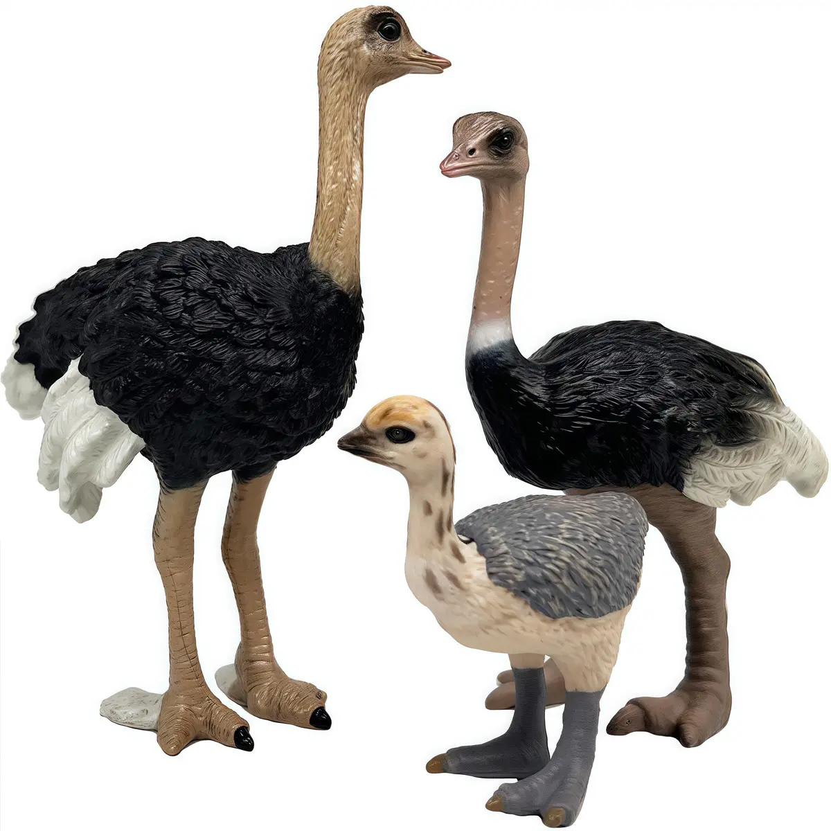 Gemini&Genius Ostrich Action Figure Toys, Jungle Animal Playset 7.6cm (3 Inch) | ASTM-Tested Non-Toxic ABS Plastic - view 2