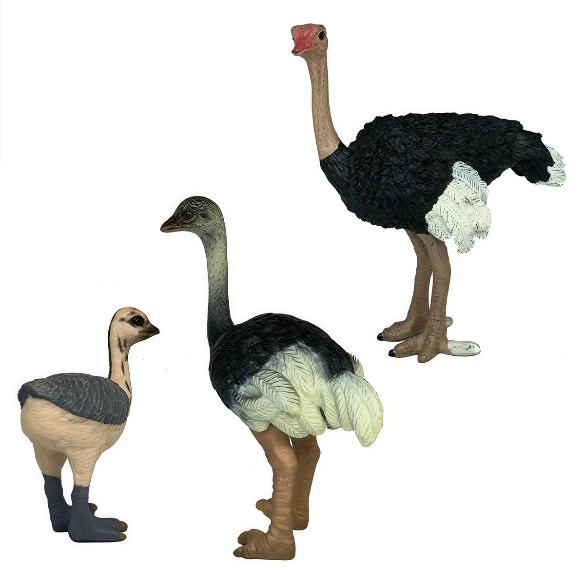 Gemini&Genius Ostrich Action Figure Toys, Jungle Animal Playset 7.6cm (3 Inch) | ASTM-Tested Non-Toxic ABS Plastic - view 3