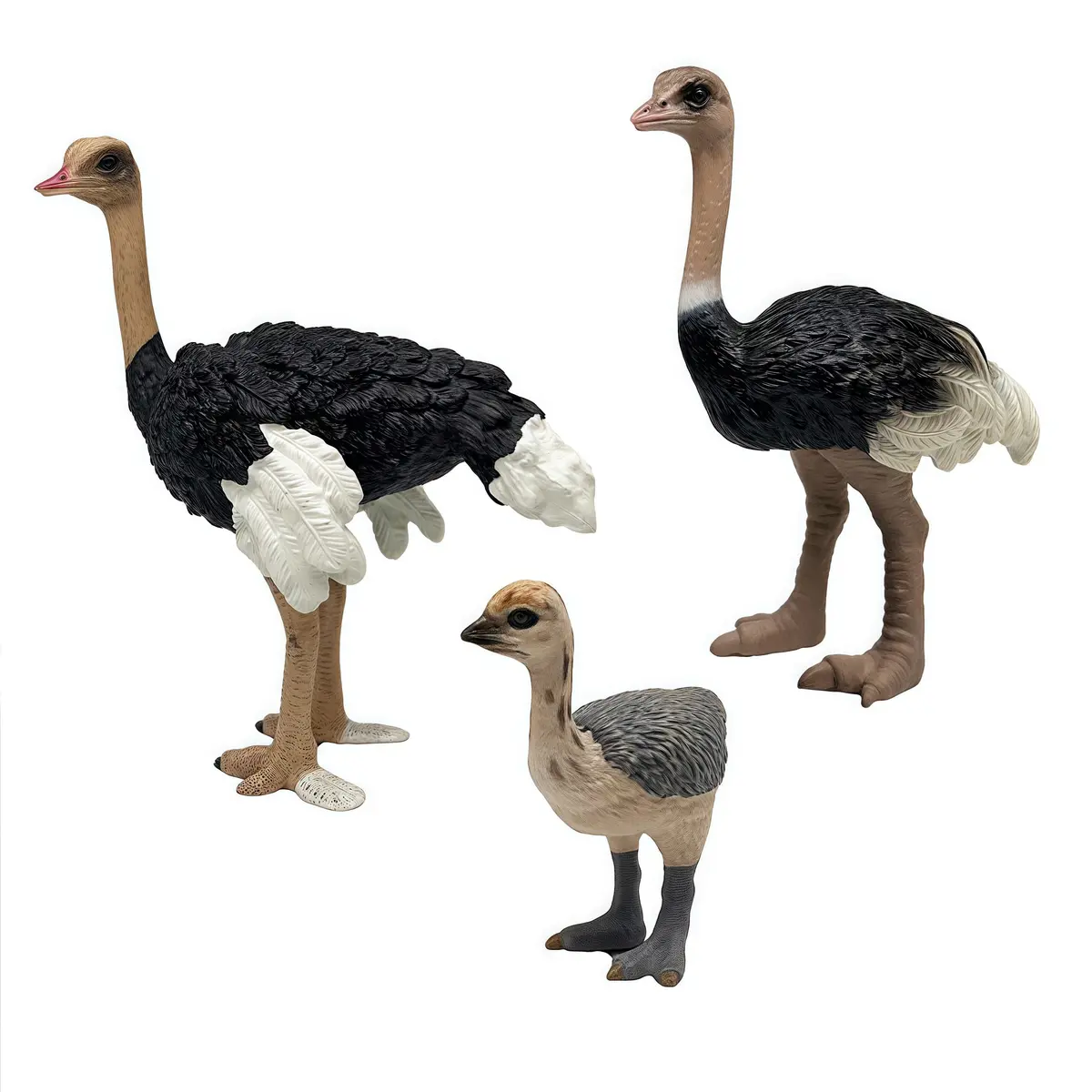 Gemini&Genius Ostrich Action Figure Toys, Jungle Animal Playset 7.6cm (3 Inch) | ASTM-Tested Non-Toxic ABS Plastic - view 4