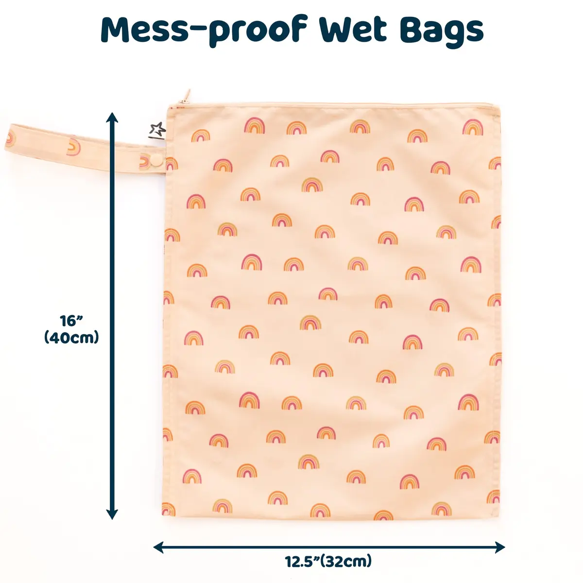 Tiny Twinkle Wet Bags 2-Pack | Waterproof Reusable Baby & Travel Wet Bags (Boho Rainbow) - view 4