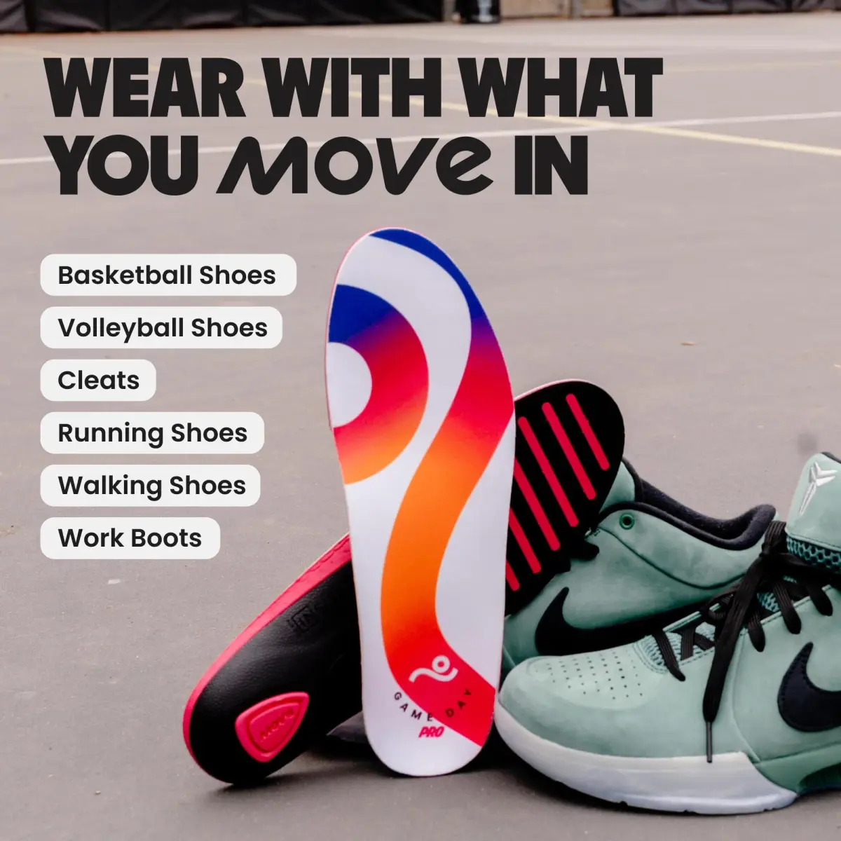 MOVE Game Day Pro Insole - Men's 14-14.5 / Women's 15.5-16 | High Arch Support for Athletes - view 4