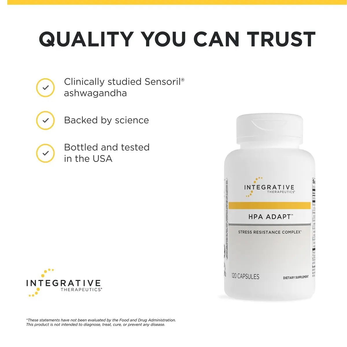 Integrative Therapeutics HPA Adapt, 2 Pack, 120 Capsules | Stress & Stress Hormone Support - view 6