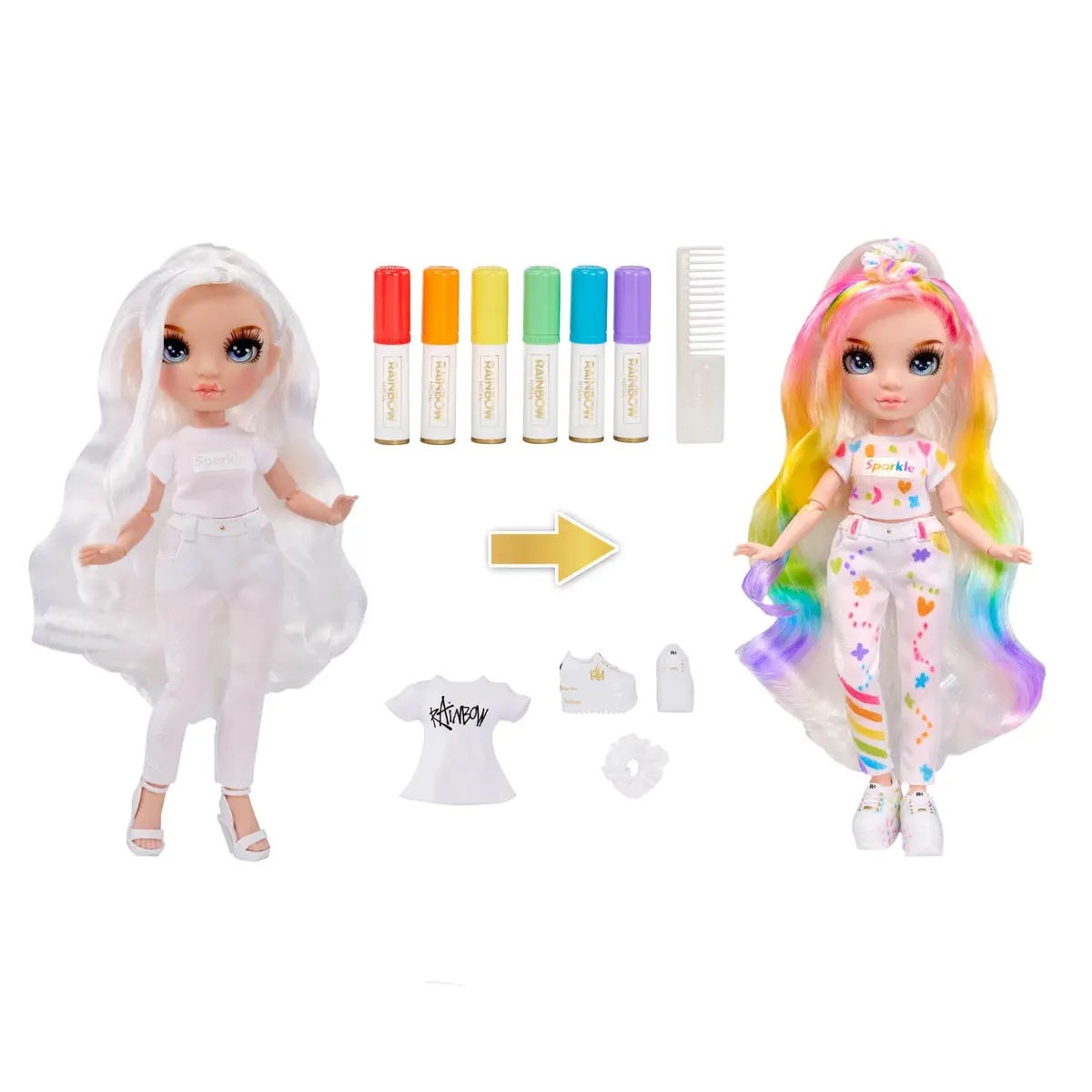 Rainbow High Color & Create Fashion DIY Doll with Washable Rainbow Markers | Inspire Creativity for Kids 4-12+ - view 2