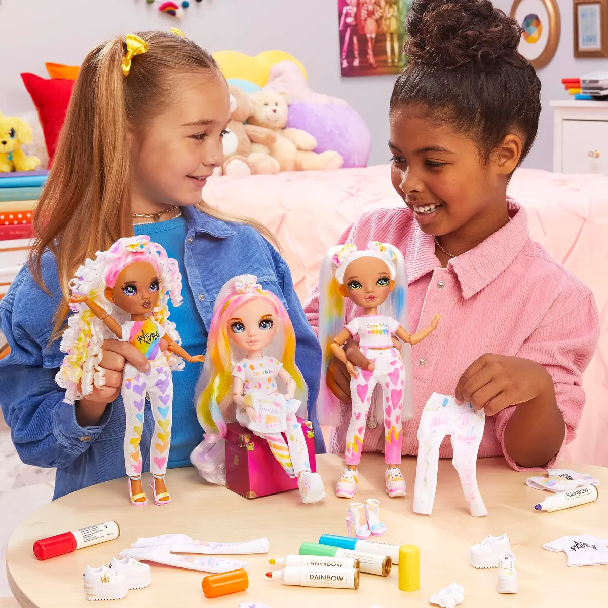 Rainbow High Color & Create Fashion DIY Doll with Washable Rainbow Markers | Inspire Creativity for Kids 4-12+ - view 3