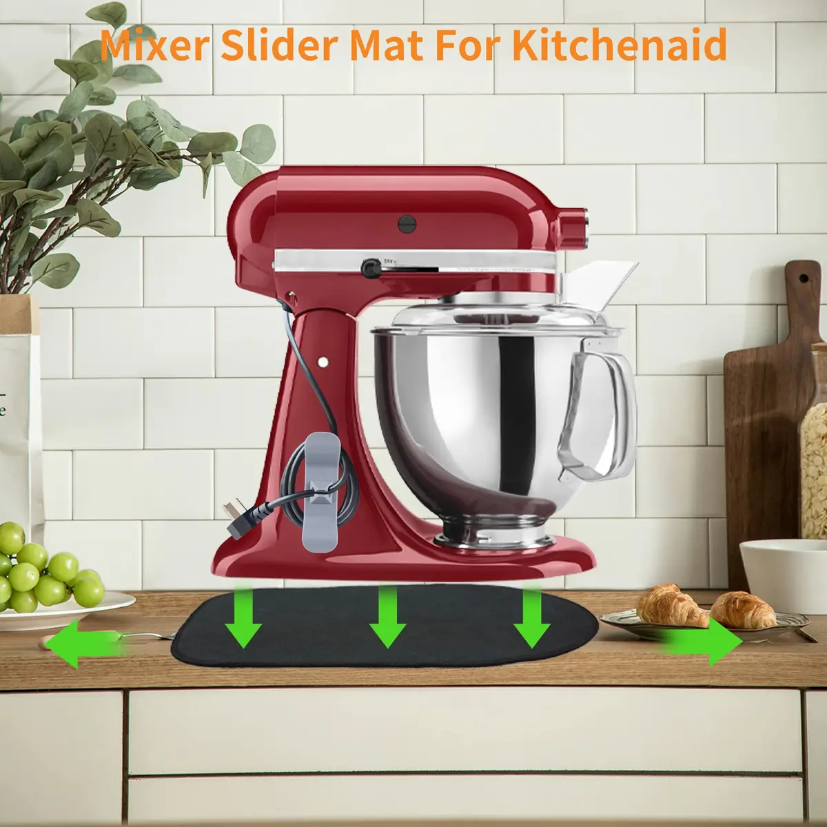 Oudizz Mixer Mover Sliding Mats for Kitchen aid Stand Mixer 4.5-5 Qt | Protect & Move Heavy Appliances - view 2