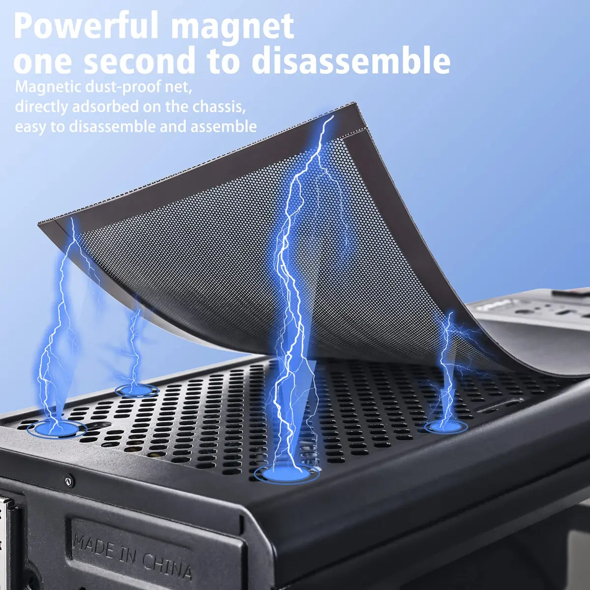 YSSHUI Magnetic PC Dust Filter Mesh 400x300mm PVC | Dust & Airflow Balance for PC & Home (110-120c) - view 5