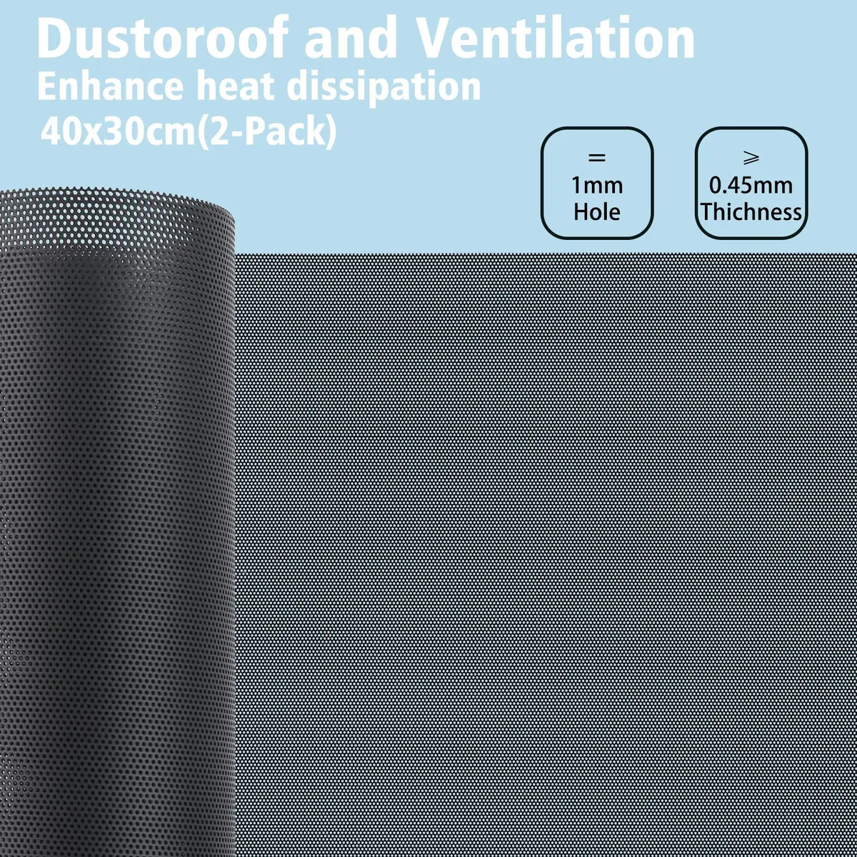 YSSHUI Magnetic PC Dust Filter Mesh 400x300mm PVC | Dust & Airflow Balance for PC & Home (110-120c) - view 2