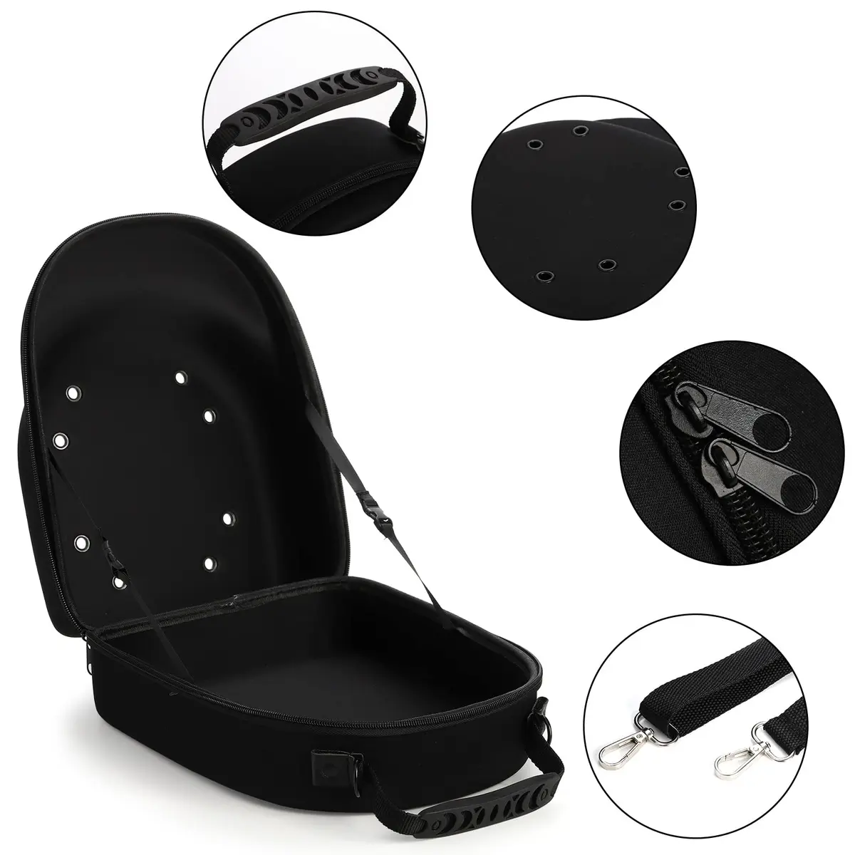 Peohud Hat Case for Baseball Caps, Hat Travel Carrier Storage Bag 24.1 cm (9.5 inches) | Protects Hats from Wrinkling and Damage - view 3