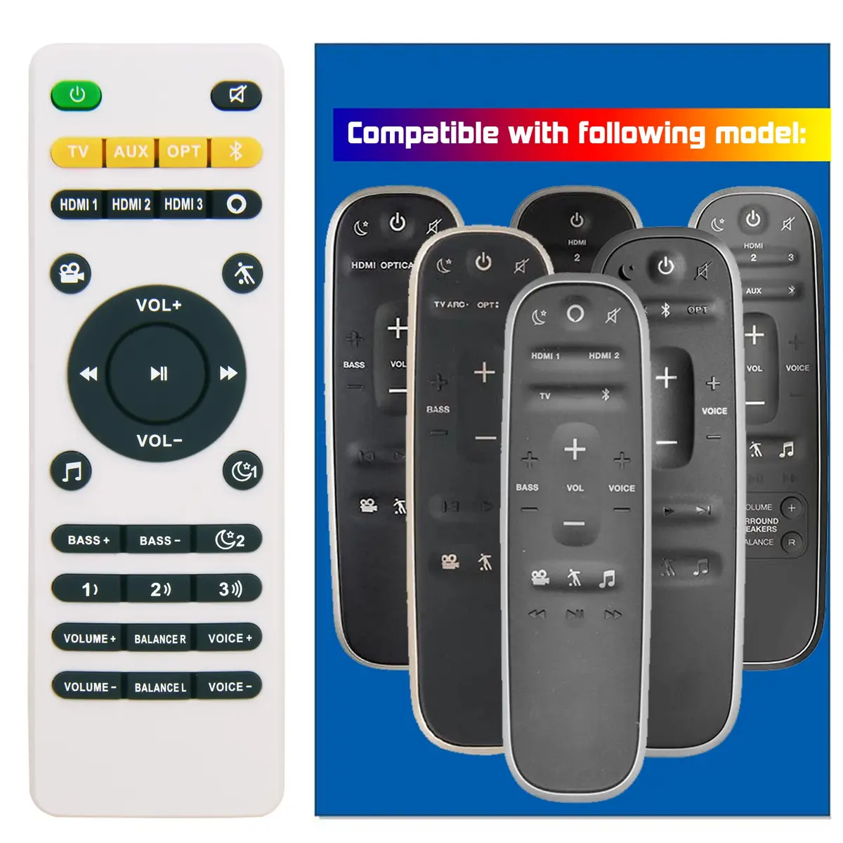 GENGQIANSI Remote Control for Polk Audio Soundbar MagniFi One & Mini | Replacement - main product image