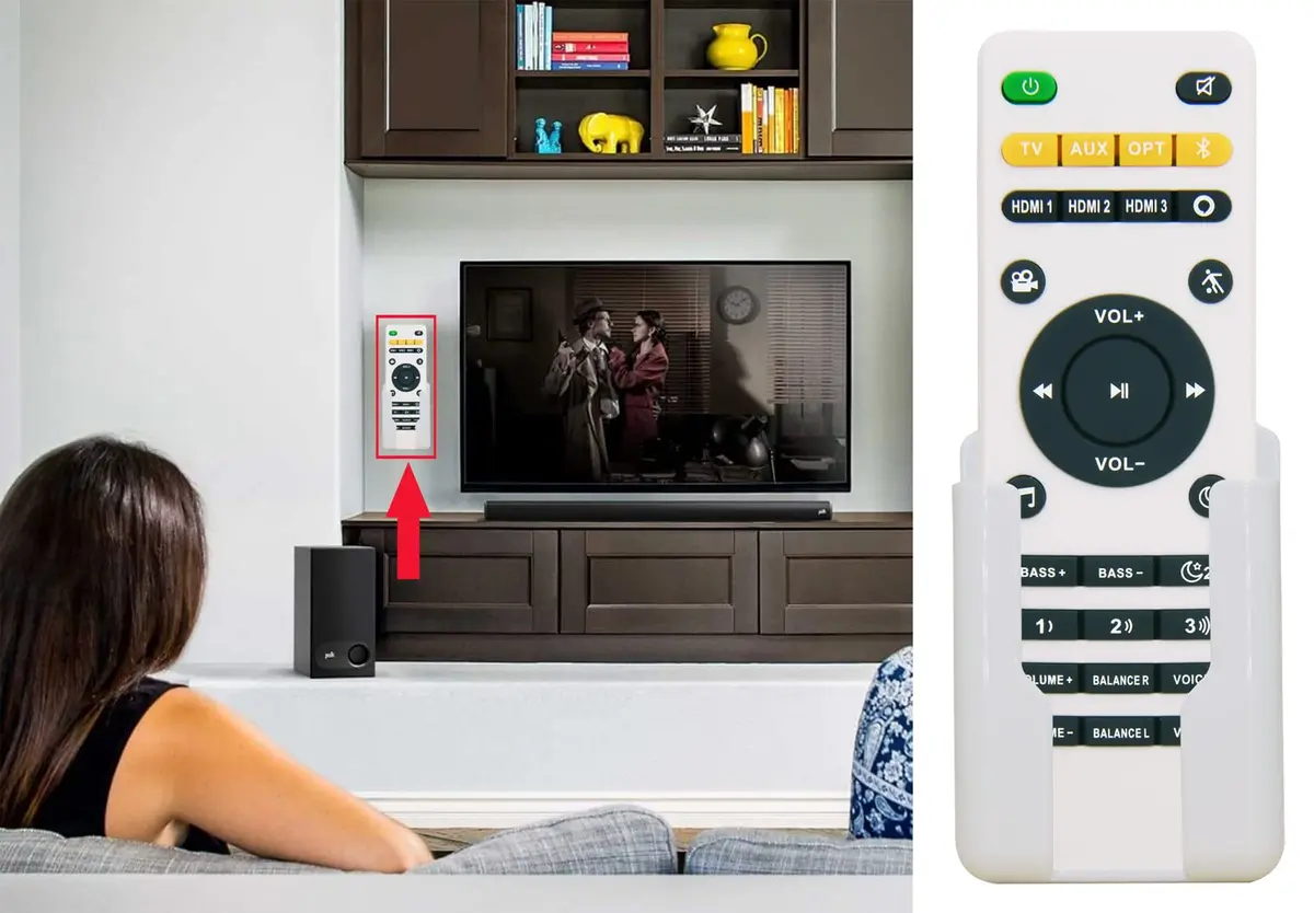 GENGQIANSI Remote Control for Polk Audio Soundbar MagniFi One & Mini | Replacement - view 6