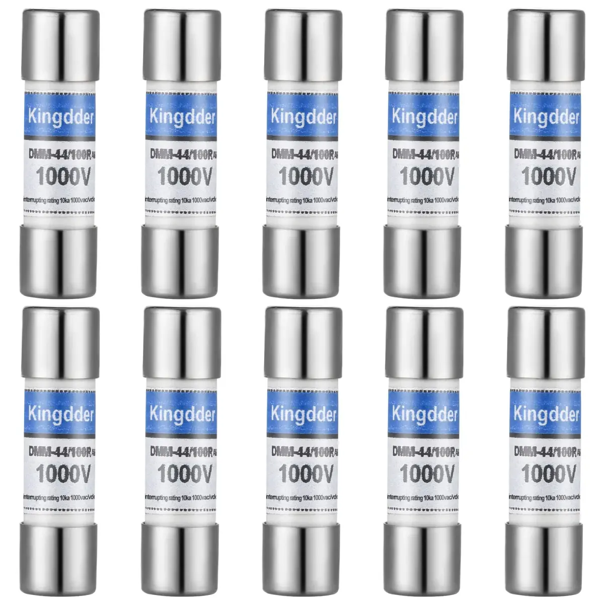Kingdder 440MA 1000V Fast Acting Cartridge Fuses 10 x 35 mm (0.39 x 1.38 in) | Pack of 10 - main product image