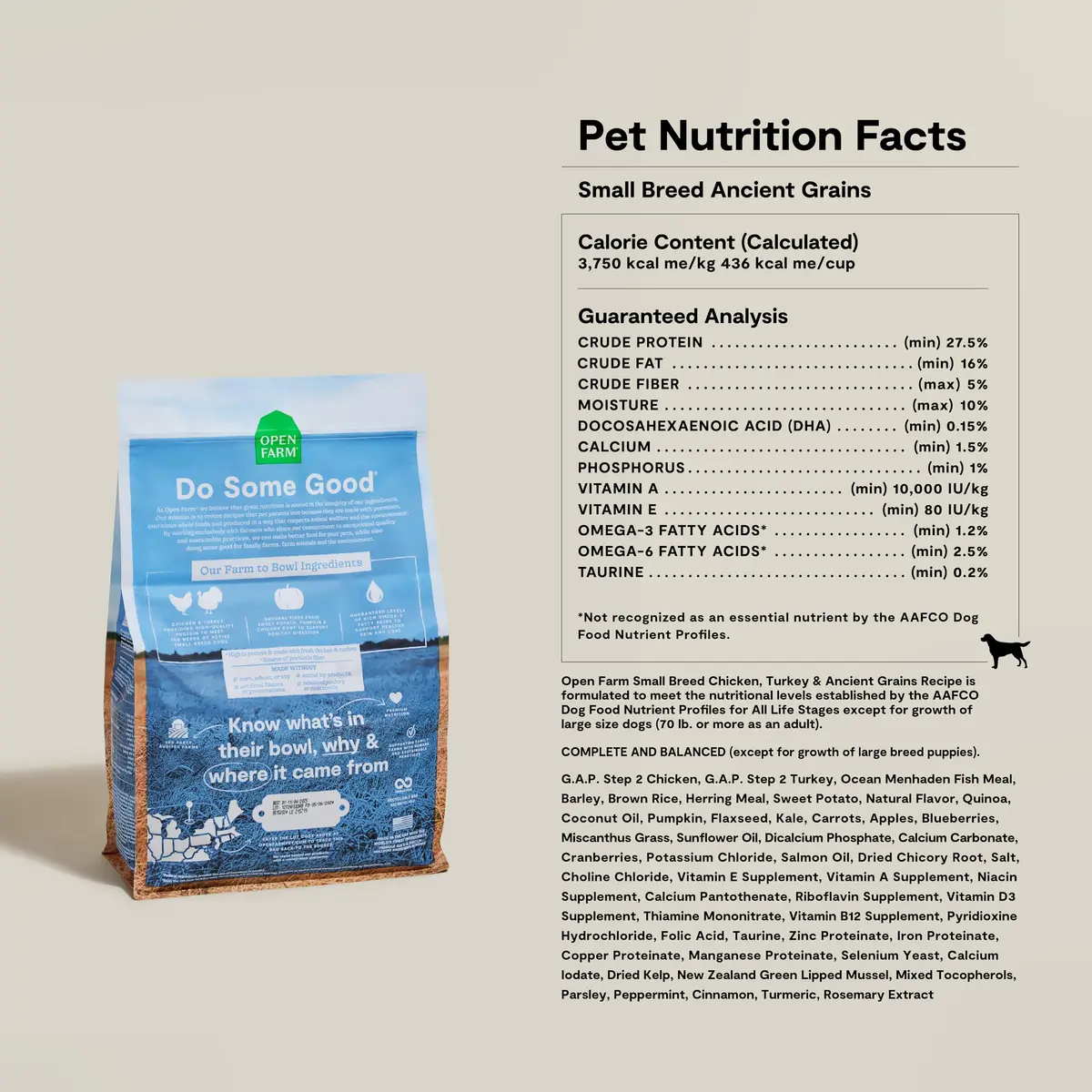 Open Farm Ancient Grains Dry Dog Food Small Breed 11 lb | Nutrient-Dense, Grain-Inclusive, Traceable - view 6