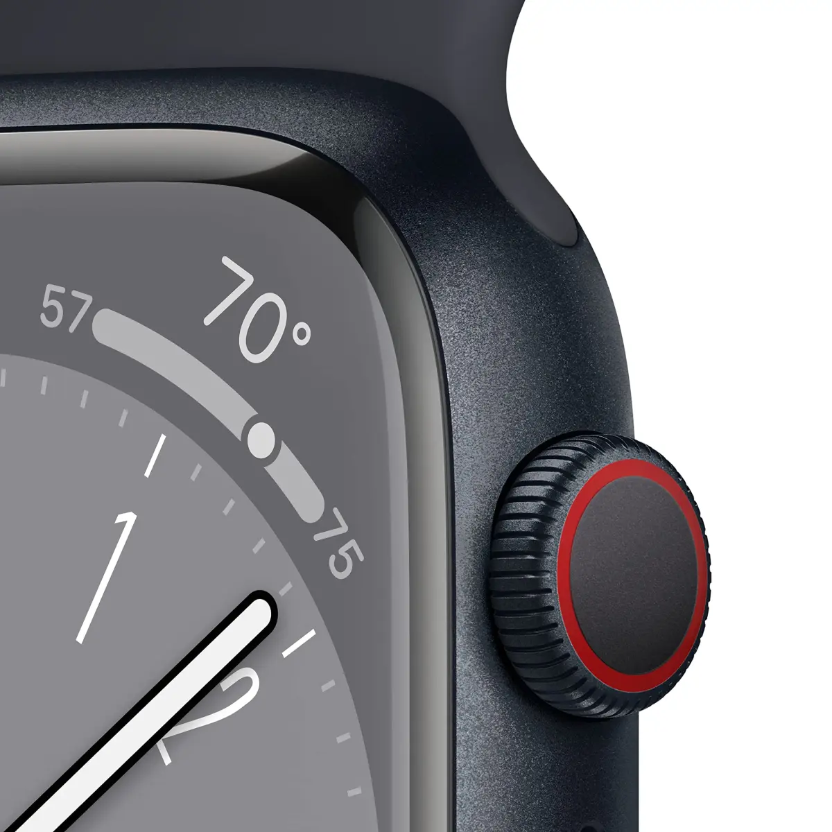 Apple Watch Series 8 GPS + Cellular 45mm Midnight Aluminum Case with Midnight Sport Band M/L (Renewed) | Health & Safety Companion - view 3