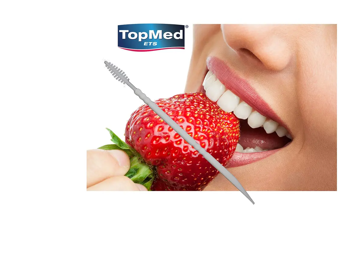 TOPMED ETS Interdental Brush 600 Count (1.2g) | Double-Headed Plastic Design for Deep Cleaning - view 3