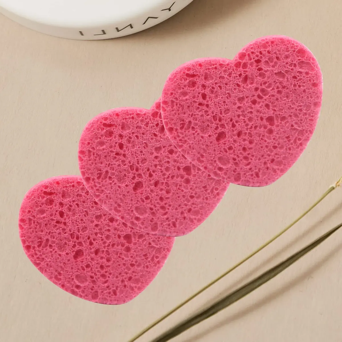 Spunspon 50-Count Compressed Facial Sponges | Natural Cellulose Heart Shape for Face Cleansing & Exfoliation - view 7