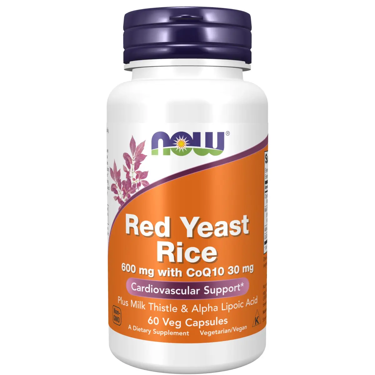 NOW Foods Red Yeast Rice with CoQ10, Plus Milk Thistle & Alpha Lipoic Acid 730-day supply | Supports Heart Health - main product image