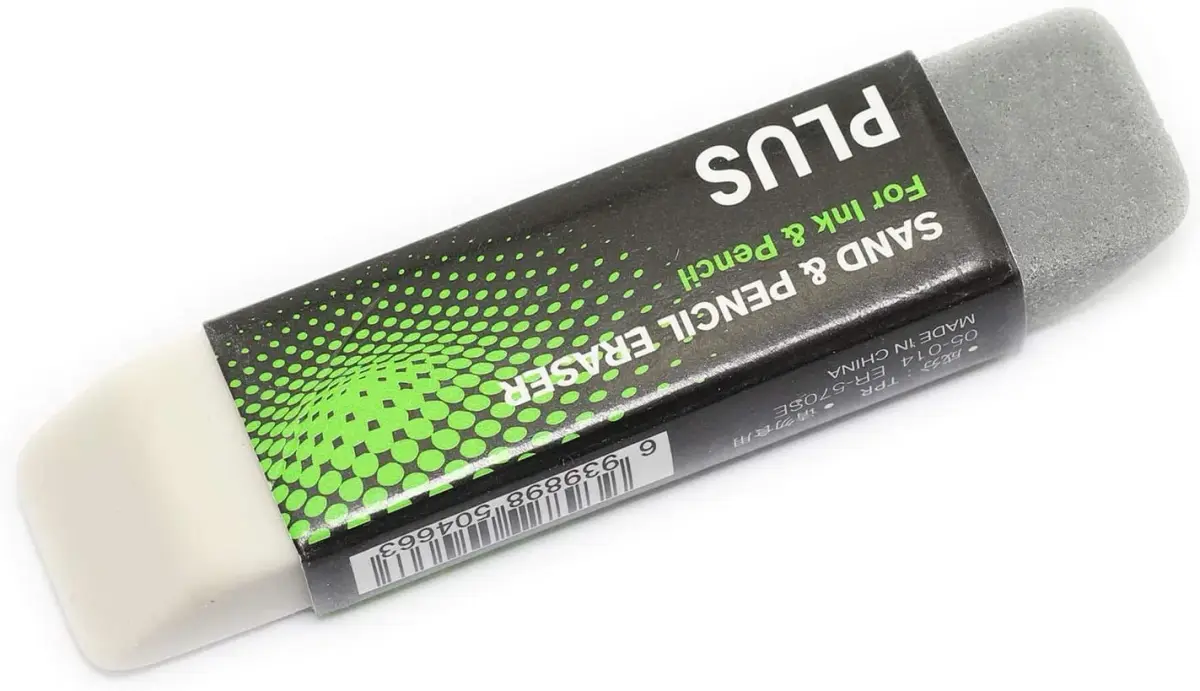 TAODAN Sand & Rubber Eraser 2-Pack (68x16x10mm) | Dual-Head Eraser for Pencil & Ink - view 3