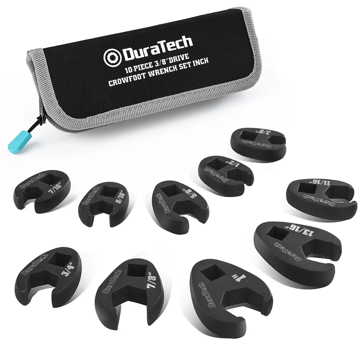 DURATECH 10-Piece 3/8 Inch Drive Crowfoot Wrench Set SAE - main product image