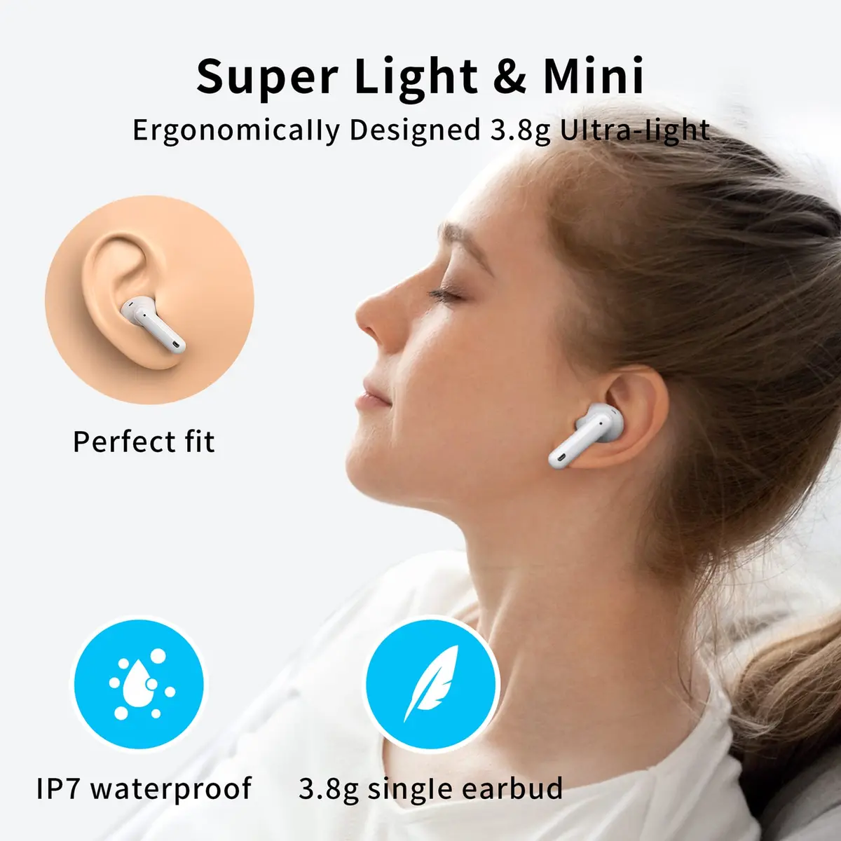 XIAOWTEK A40 Pro Wireless Earbuds 50Hrs Playtime | Noise Cancellation & Waterproof - view 4