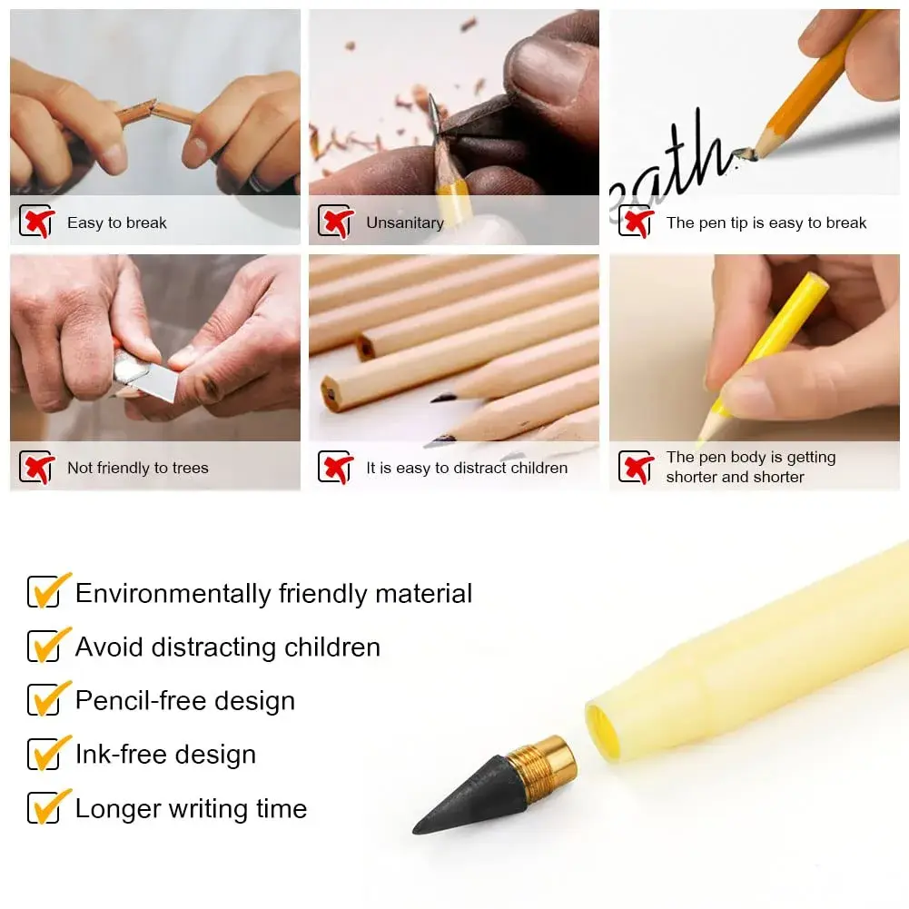 AUAUY 20PCS Inkless Pencil Refill | Graphite Nib, 0.5mm - view 4