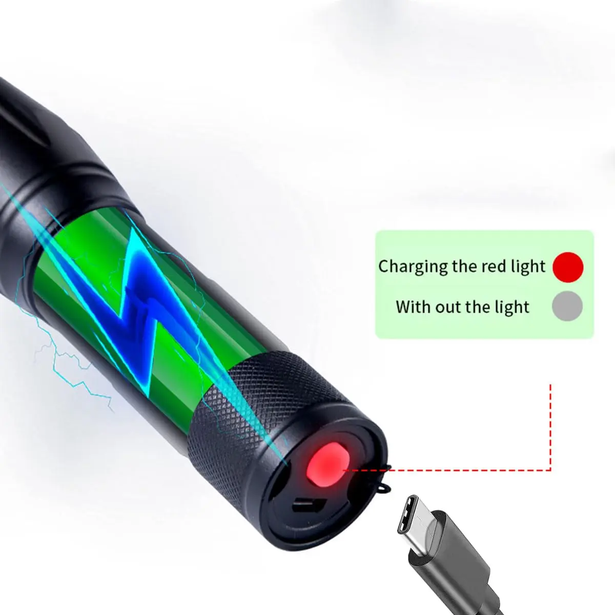 YZYOE 2-in-1 UV & White LED Flashlight Rechargeable 12.5cm (4.92in) | Detects Stains & Authenticates Bills - view 6