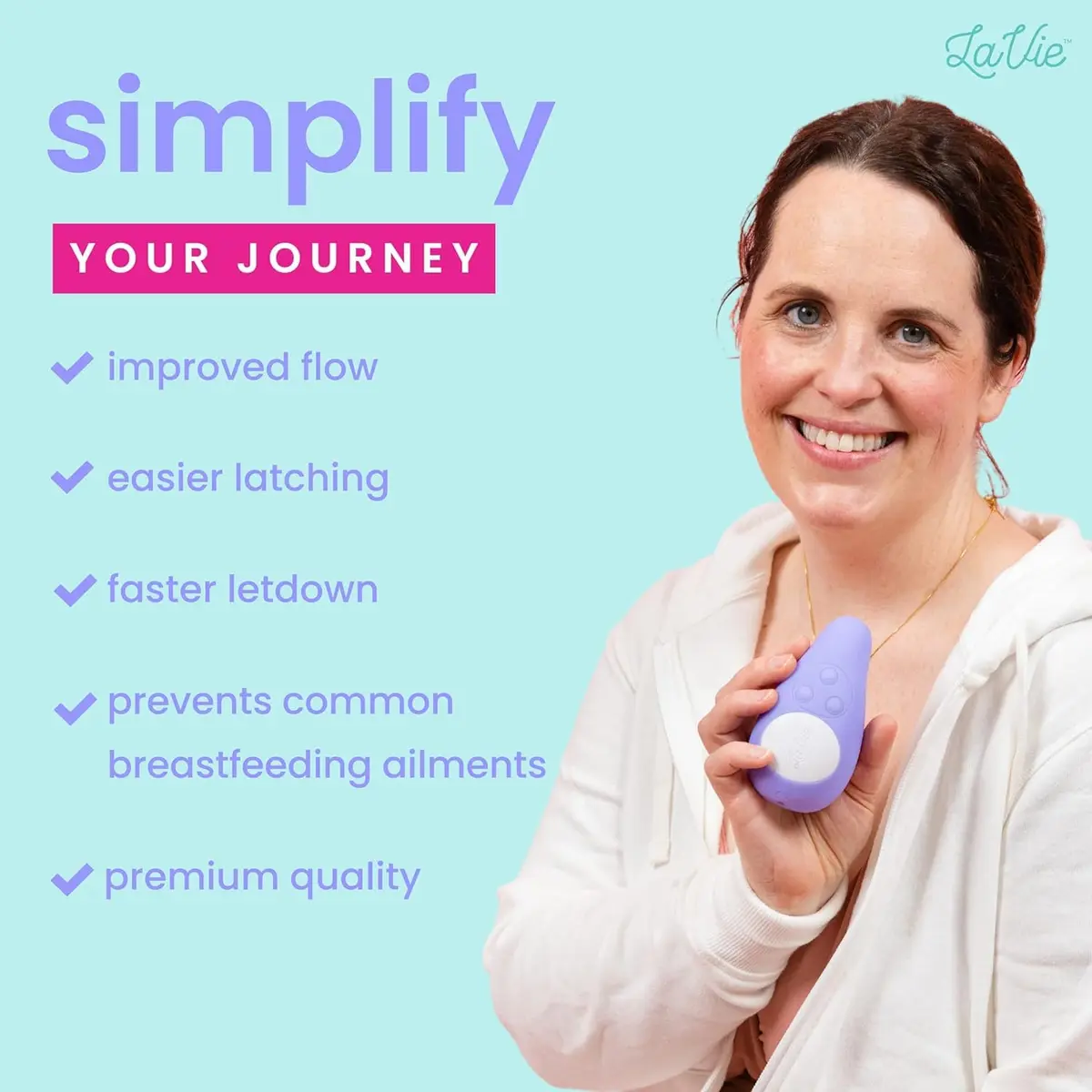 LaVie Warming Lactation Massager 3-in-1 with Heat & Vibration | 45 Combinations for Improved Milk Flow - view 5