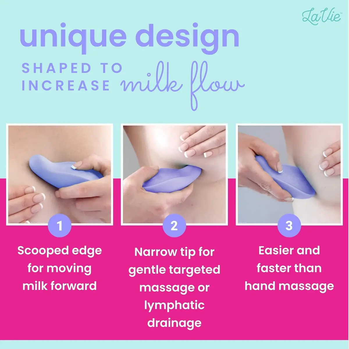 LaVie Warming Lactation Massager 3-in-1 with Heat & Vibration | 45 Combinations for Improved Milk Flow - view 7