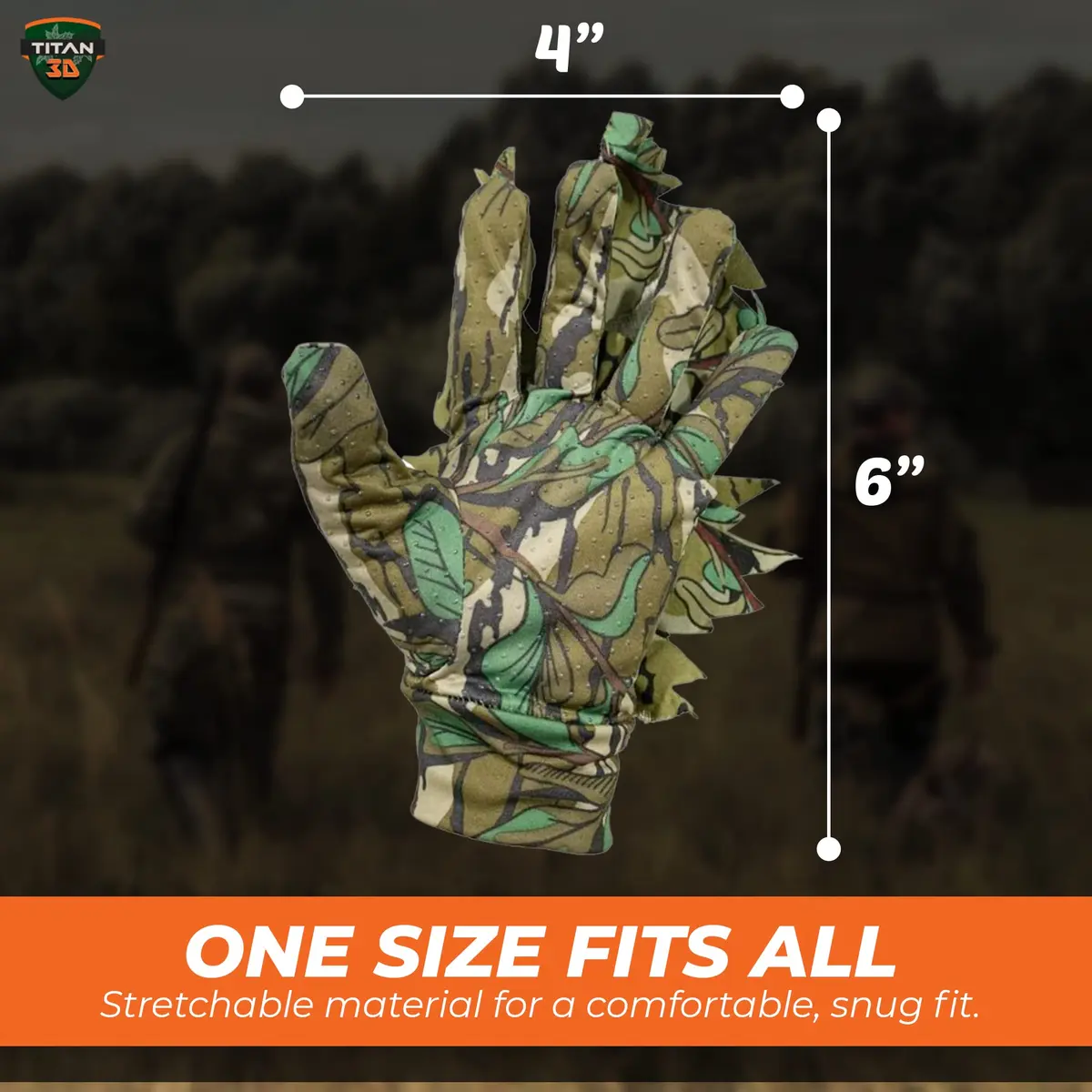 Titan 3D Leafy Gloves for Leafy Suit Mossy Oak Greenleaf | Lightweight Camouflage Gloves - view 2
