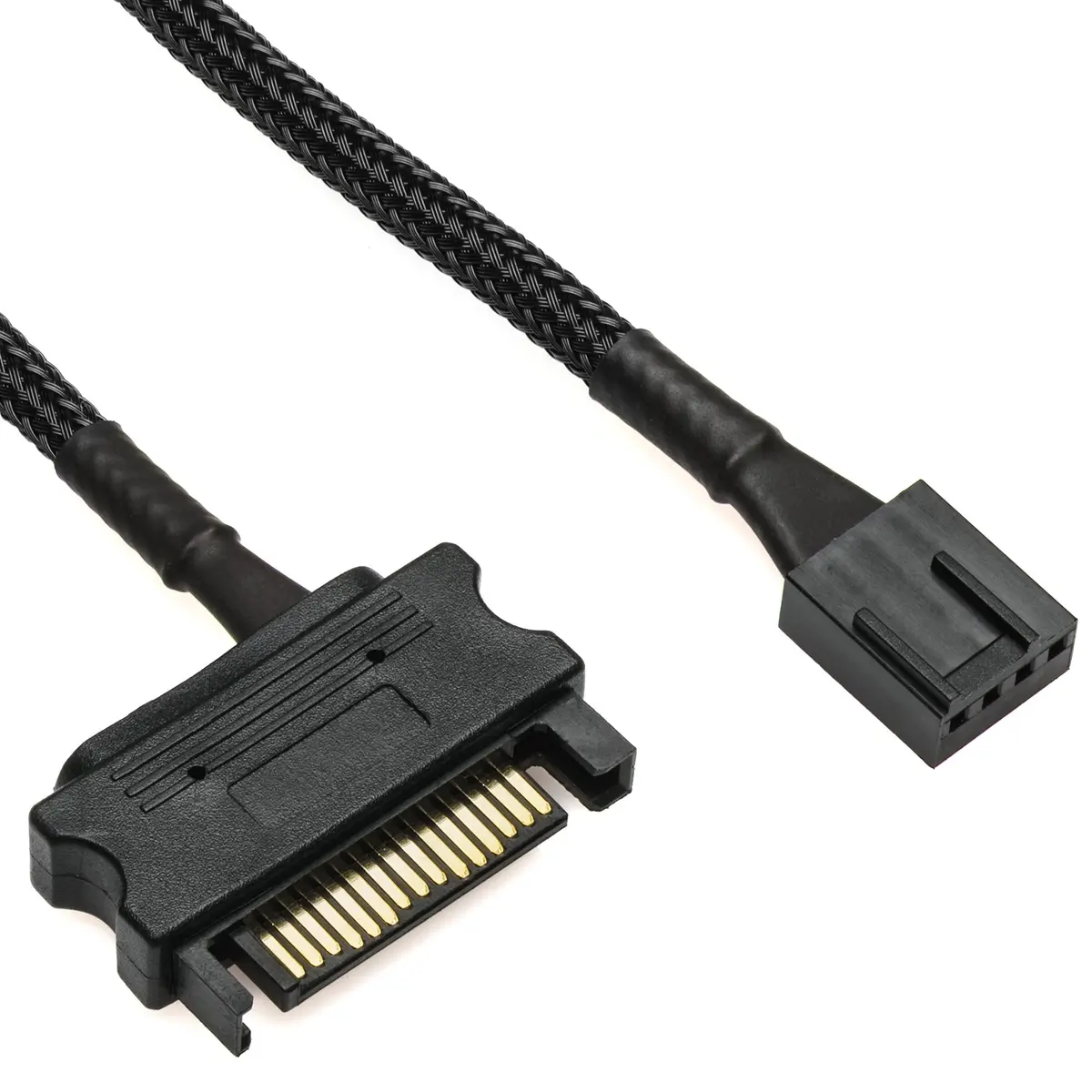 CRJ Electronics 15-Pin SATA High Power PC Fan Adapter Cable 25cm | 12V High Current SATA Power Adapter - view 2