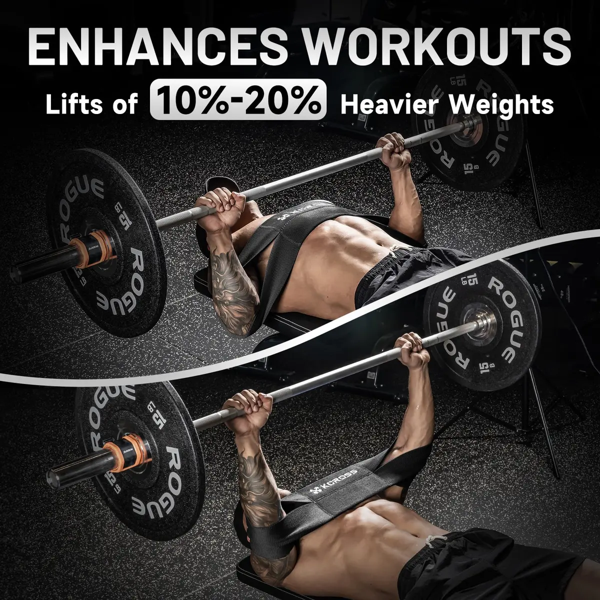 kcross Bench Press Band for Men and Women | Resistance Band for Weight Lifting & Push-Ups (7.6in) - view 5