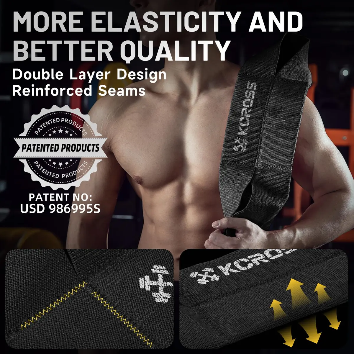 kcross Bench Press Band for Men and Women | Resistance Band for Weight Lifting & Push-Ups (7.6in) - view 6