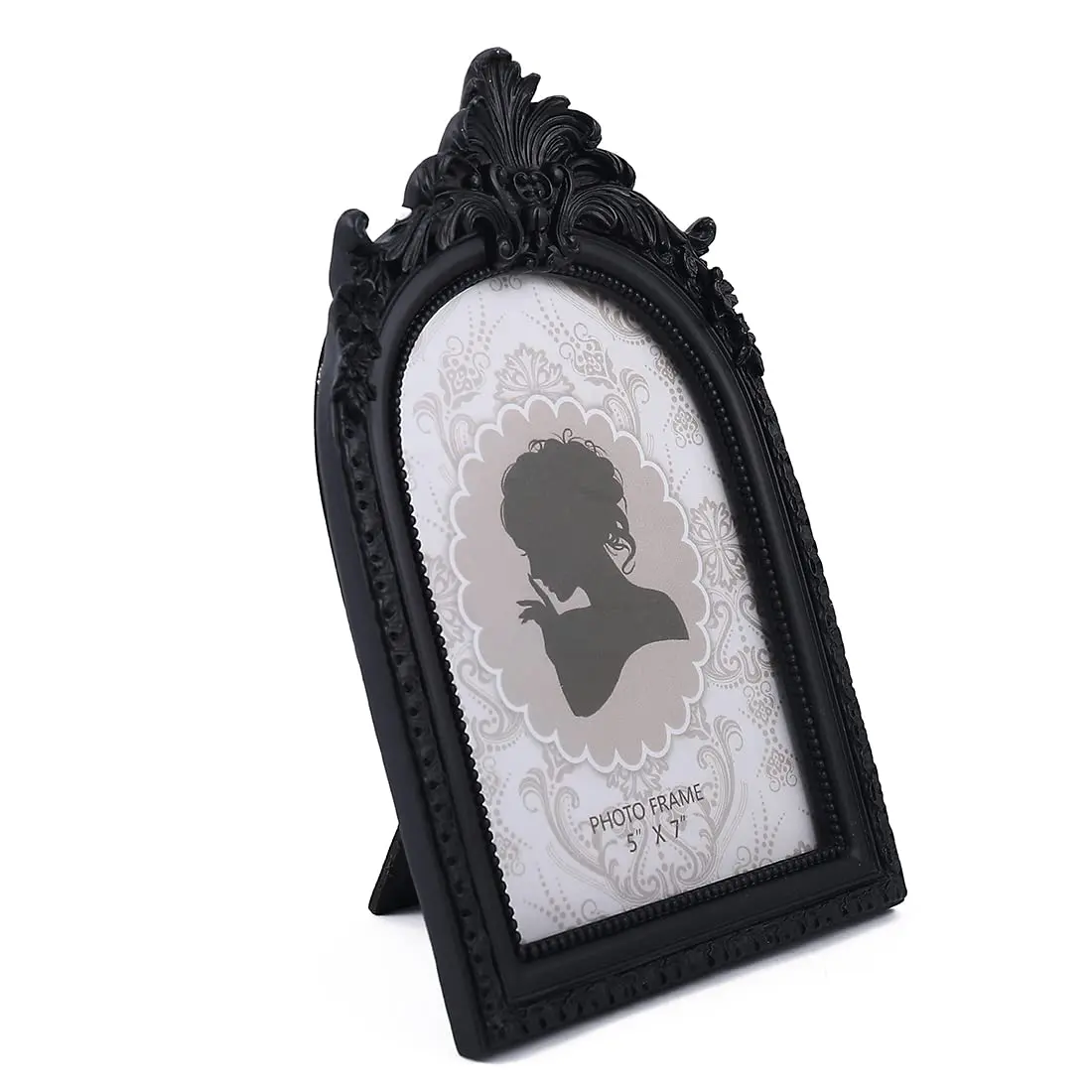 SIKOO Vintage Gothic Black Picture Frame 15x18 cm (6.2x9.6 inch) | Ornate Resin Tabletop & Wall Mount - view 7