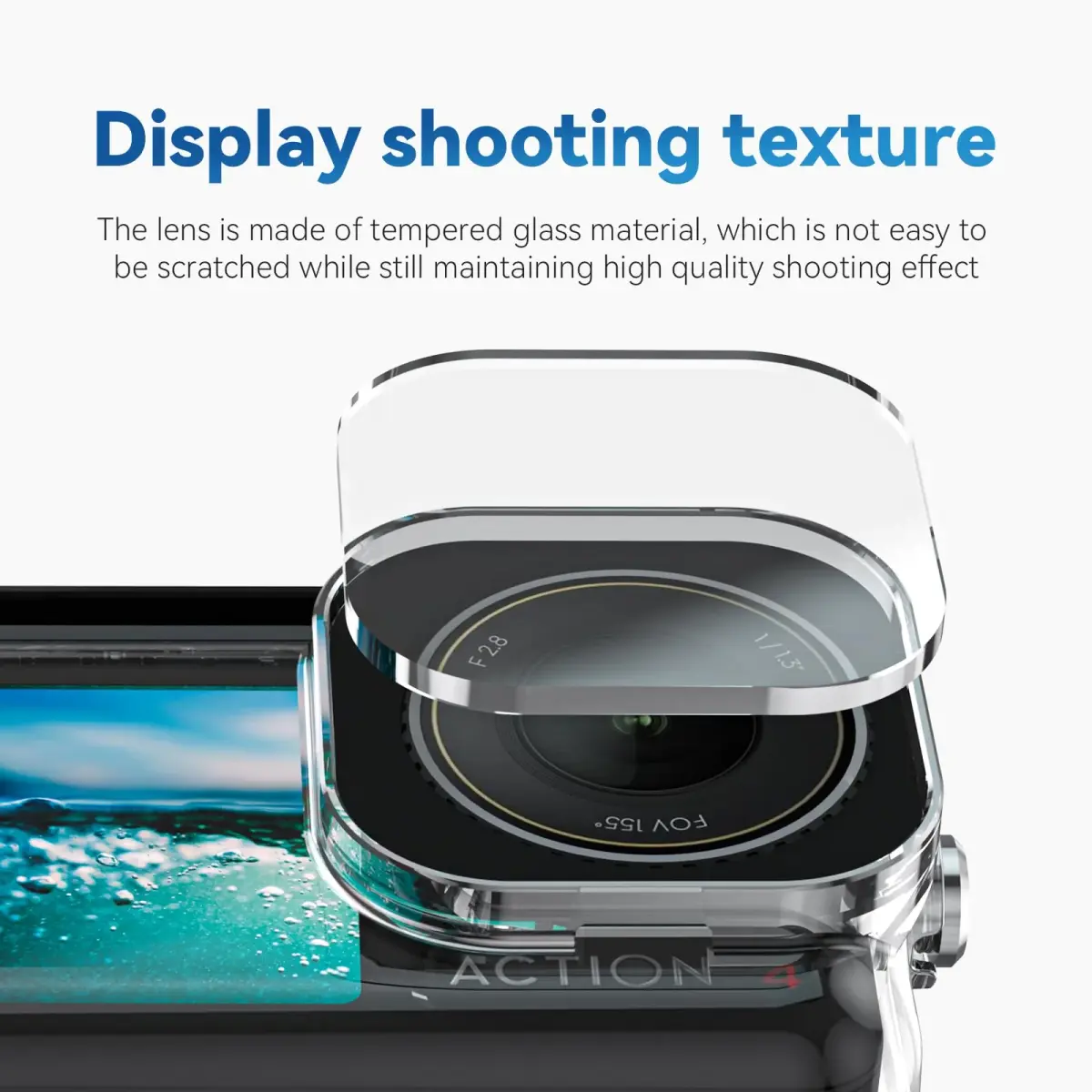 TELESIN Waterproof Case for DJI Action 3/4/5 Pro Camera, 60M Deep Diving Housing | Shockproof Underwater Shell Cage - view 4