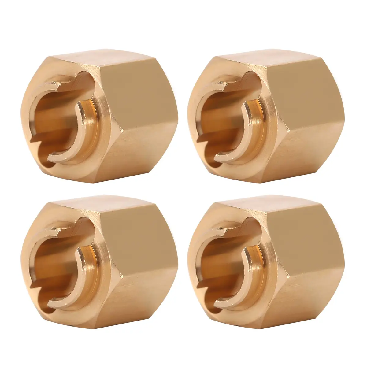 INJORA Brass Wheel Hex Hub Extenders 6mm (+2mm) for 1/18 TRX4M | Set of 4 - view 4
