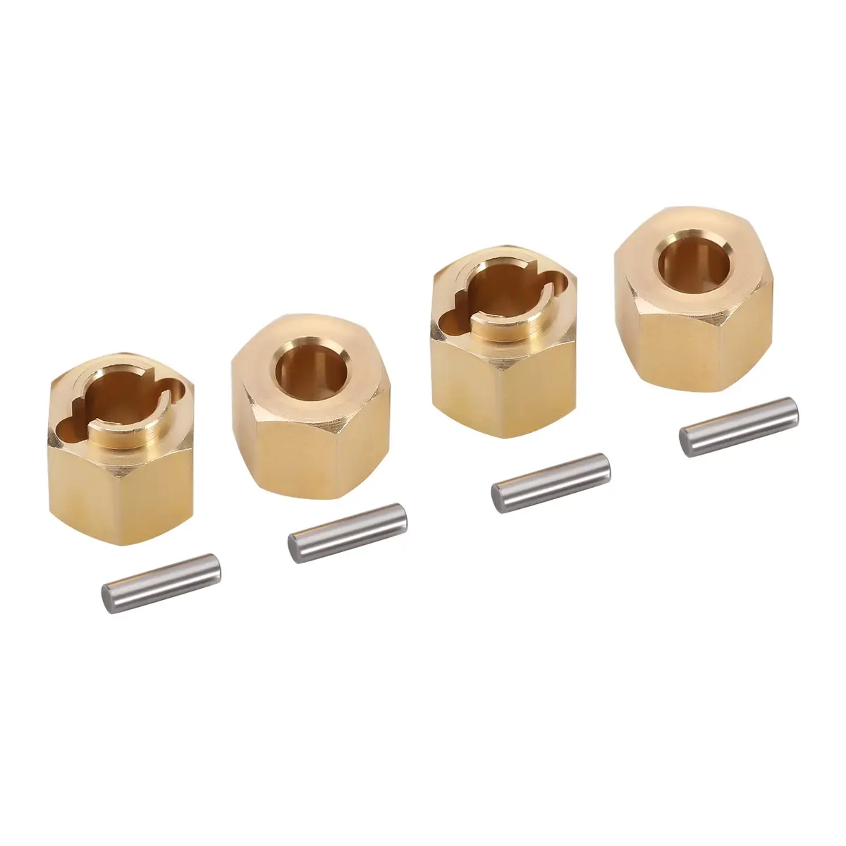 INJORA Brass Wheel Hex Hub Extenders 6mm (+2mm) for 1/18 TRX4M | Set of 4 - view 2