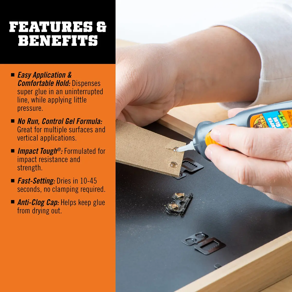Gorilla Super Glue Gel Pen, 5.5 g | Fast-Setting Impact-Resistant Adhesive - view 2