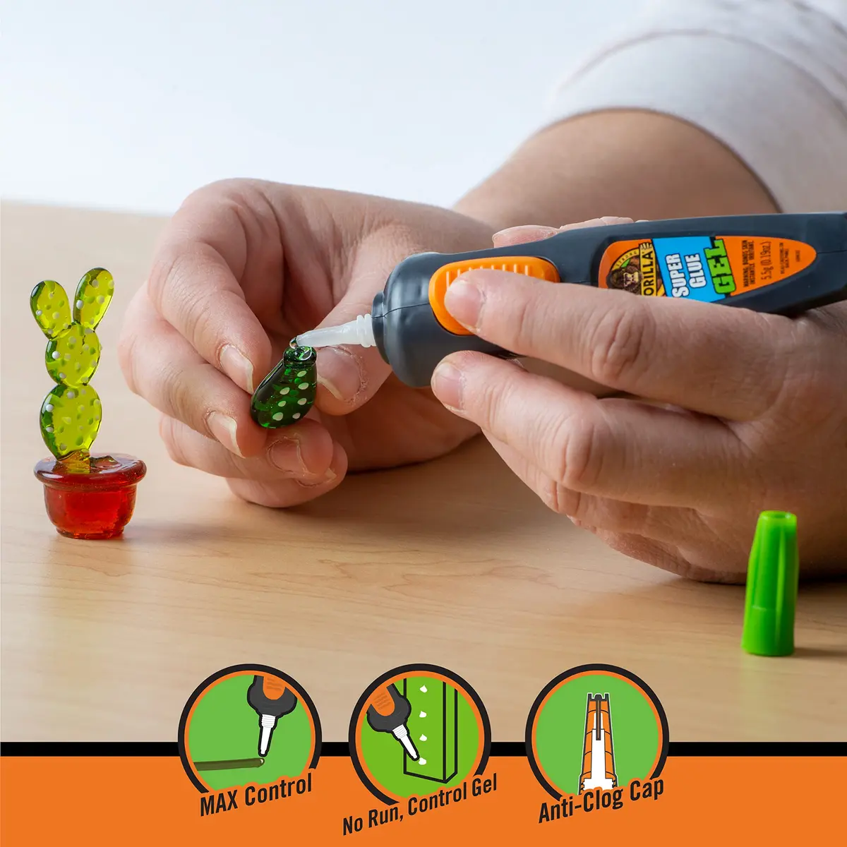 Gorilla Super Glue Gel Pen, 5.5 g | Fast-Setting Impact-Resistant Adhesive - view 3