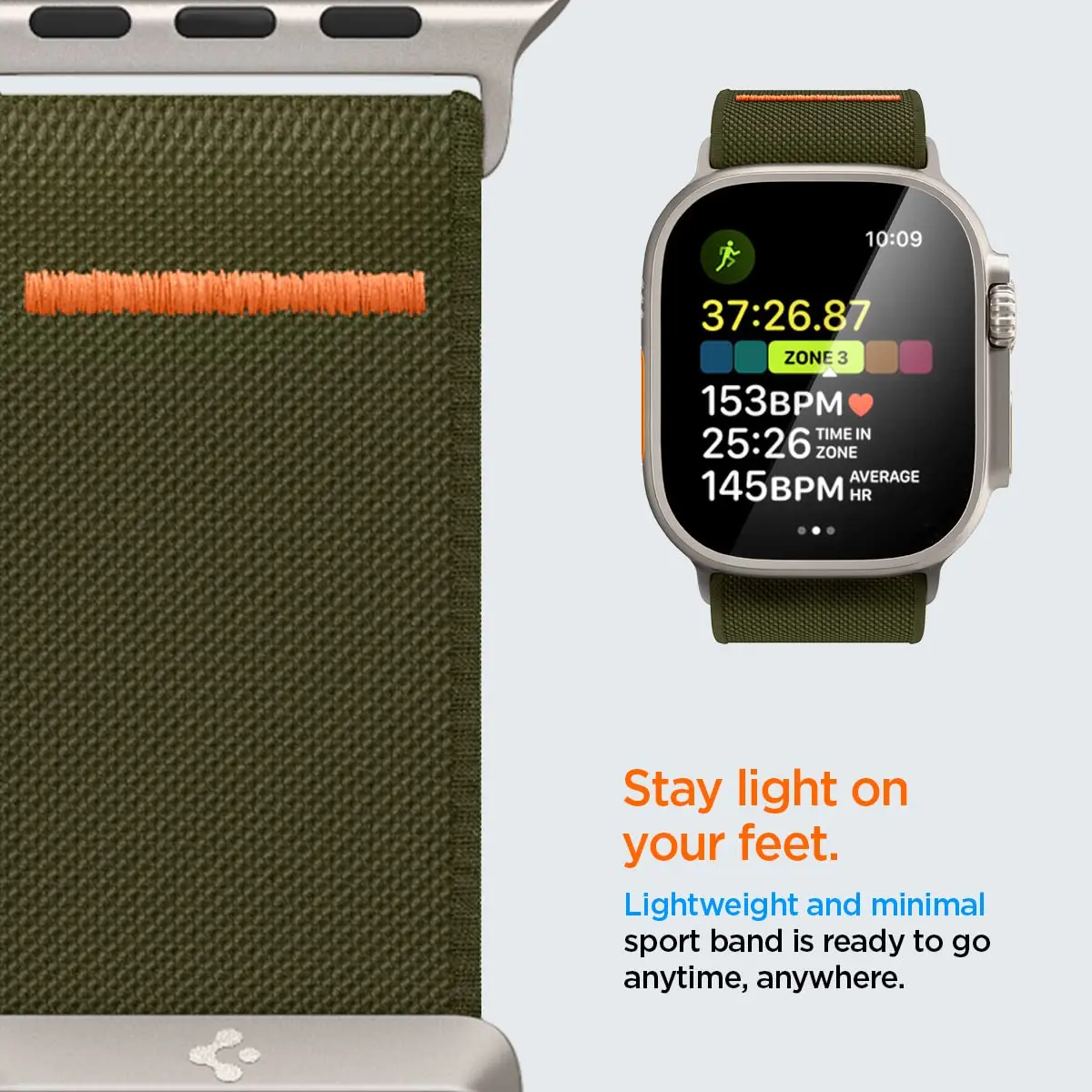 Spigen Lite Fit Ultra for Apple Watch Band, Lightweight Fabric Strap | Durable, Breathable & Compatible with Apple Watch Ultra 49mm - view 5